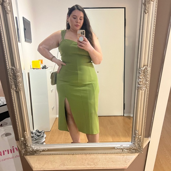 Wide Strap Corset Midi Dress - Picture 1 of 3
